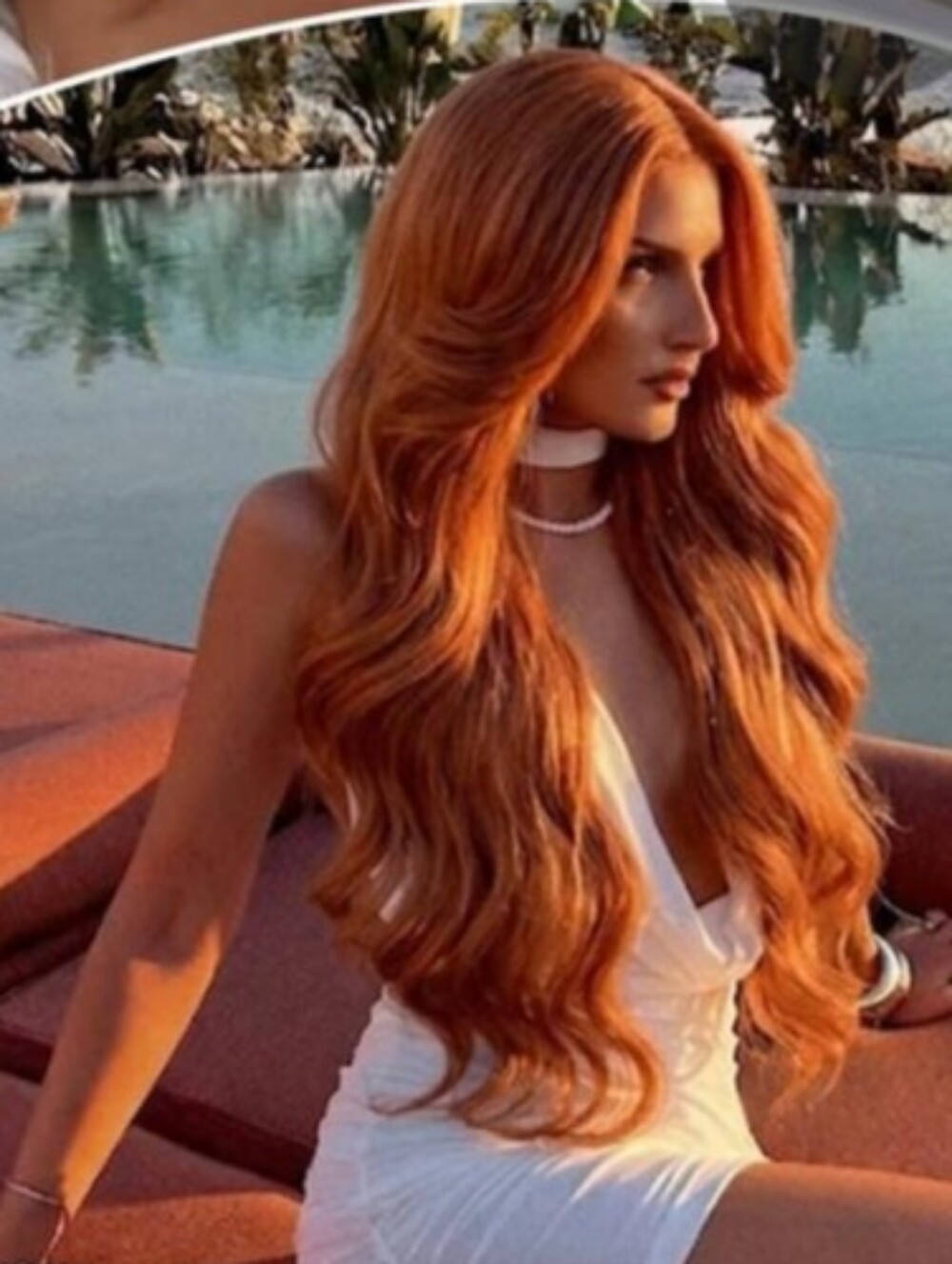 Vibrant Copper Long Wavy Red Auburn Wig - New In Box